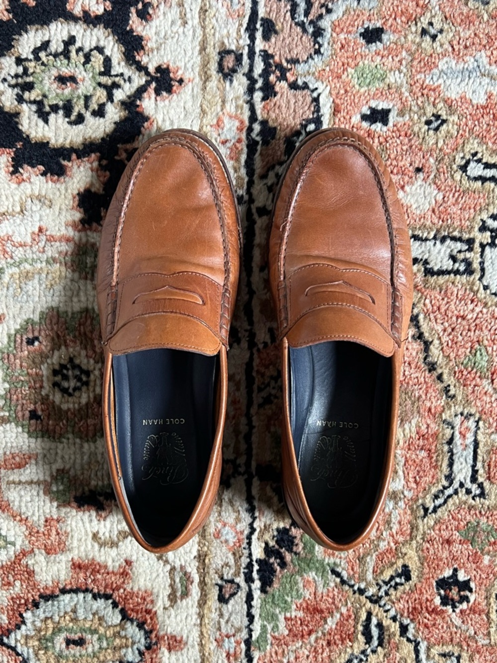 Cole Haan Brown Leather Penny Loafers